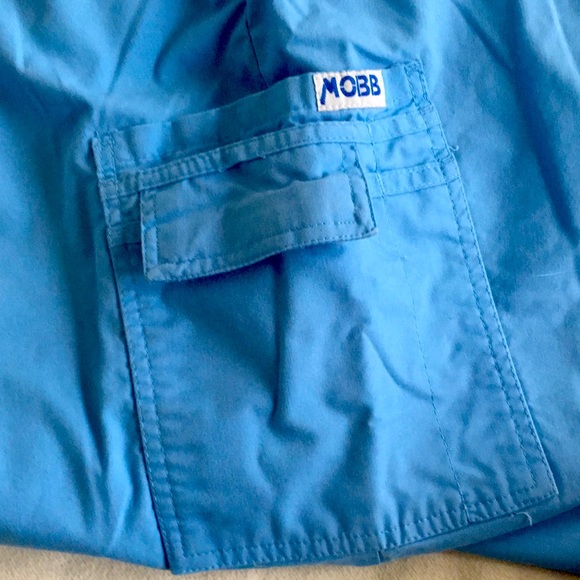 MOBB 5 Pocket Blue Scrub Pants With MOBB Tote Bag - Size Large - Picture 6 of 13